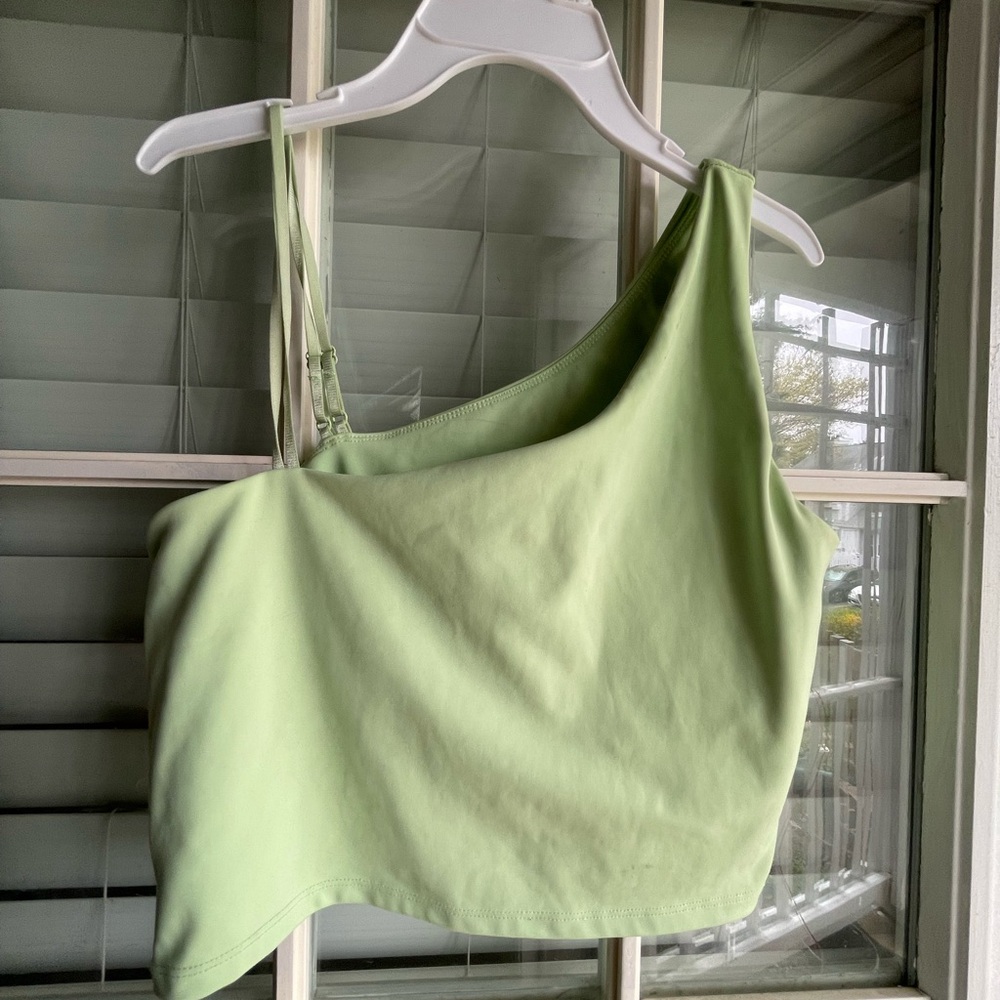 Green Asymmetrical Women's Top
